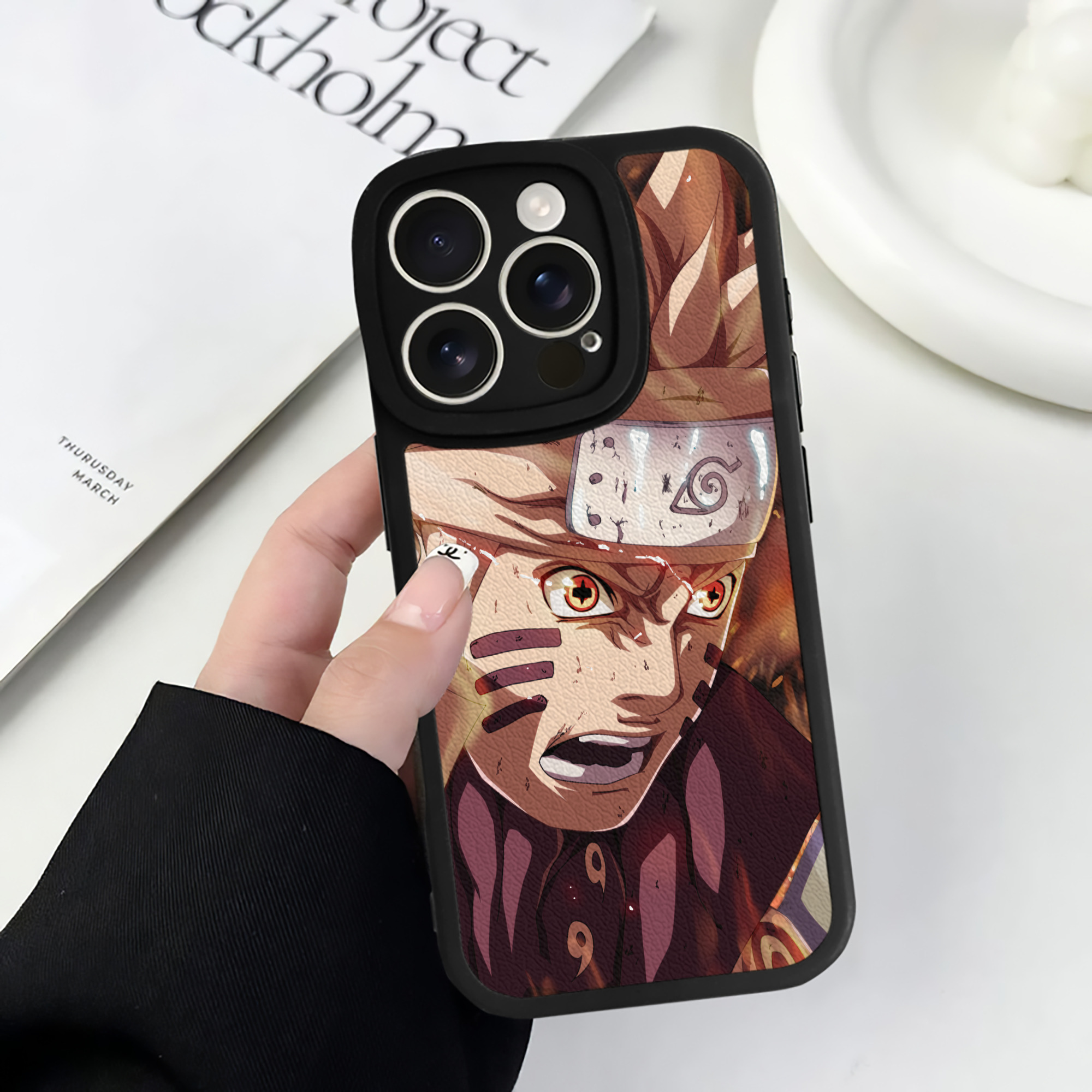 （画像用） NARUTO -ナルト- NARUTO -ナルト- 疾風伝 【iPhone 16シリーズ対応】シリコンスマホケース（レザー調） 材質：シリコン